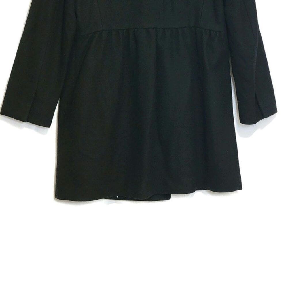 Banana Republic Wool Double Breasted Princess Coat Black Mid Length PL Classic - Picture 12 of 16